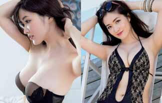葉加瀬マイ 93㌢完熟Gカップ巨乳がスケベ過ぎる…前開き変態水着で過激に魅せる【エロ画像32枚】
