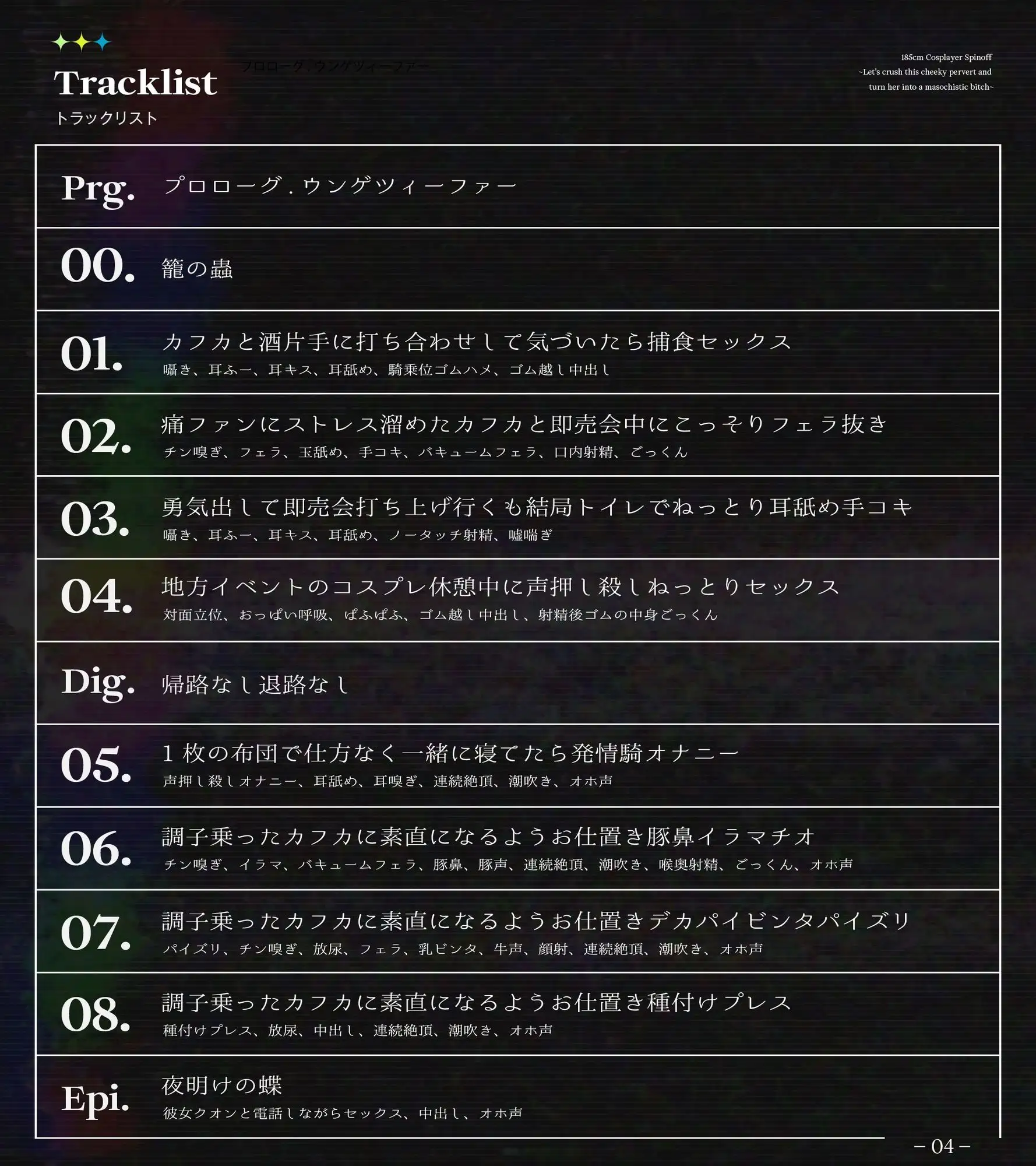 【長身女逆レ●プ→チン堕ち/ドスケベ事後差分イラスト】185cmコスプレイヤースピンオフ〜生意気なムッツリスケベはハメ潰してオホらせてマゾメスにしちまえ〜