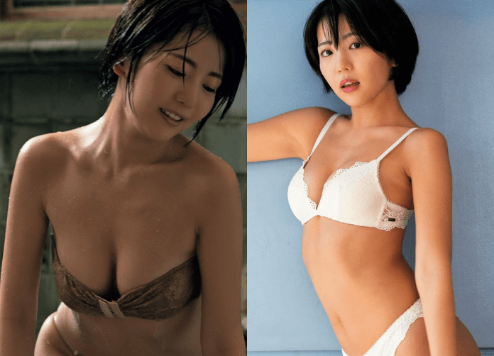 佐々木萌香のおっぱいエロ画像！Eカップの限界ギリギリ極小マイクロビキニ！