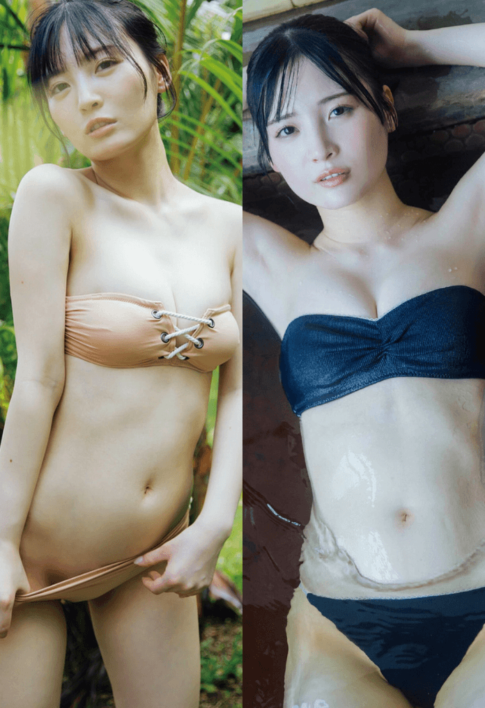 由良ゆらのギリギリ限界エロ画像！Tバック童顔ヒモビキニおっぱい！