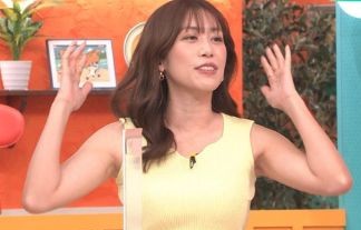 中川安奈アナ、パツパツノースリーブでおっぱい祭りｗｗ横乳が特にエロいぞ！！