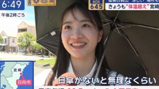 【GIF】真夏の宮崎インタビュー美女、透明感抜群のスタイルがエグくて国宝級…実況民が一斉に語彙力失うレベルwww